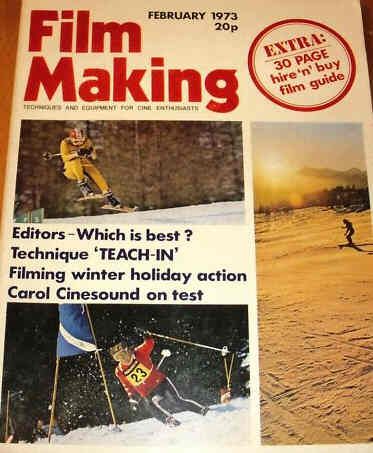 FILM MAKING magazine side cover Issue 30 February 1973