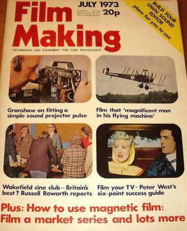 FILM MAKING magazine side cover Issue 35 July 1973