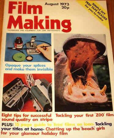 FILM MAKING magazine side cover Issue 36 August 1973