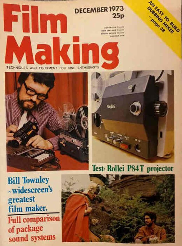 FILM MAKING magazine side cover Issue 40 December 1973