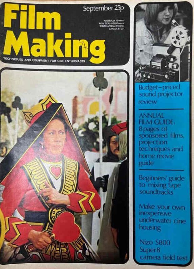 FILM MAKING magazine side cover Issue 49 September 1974