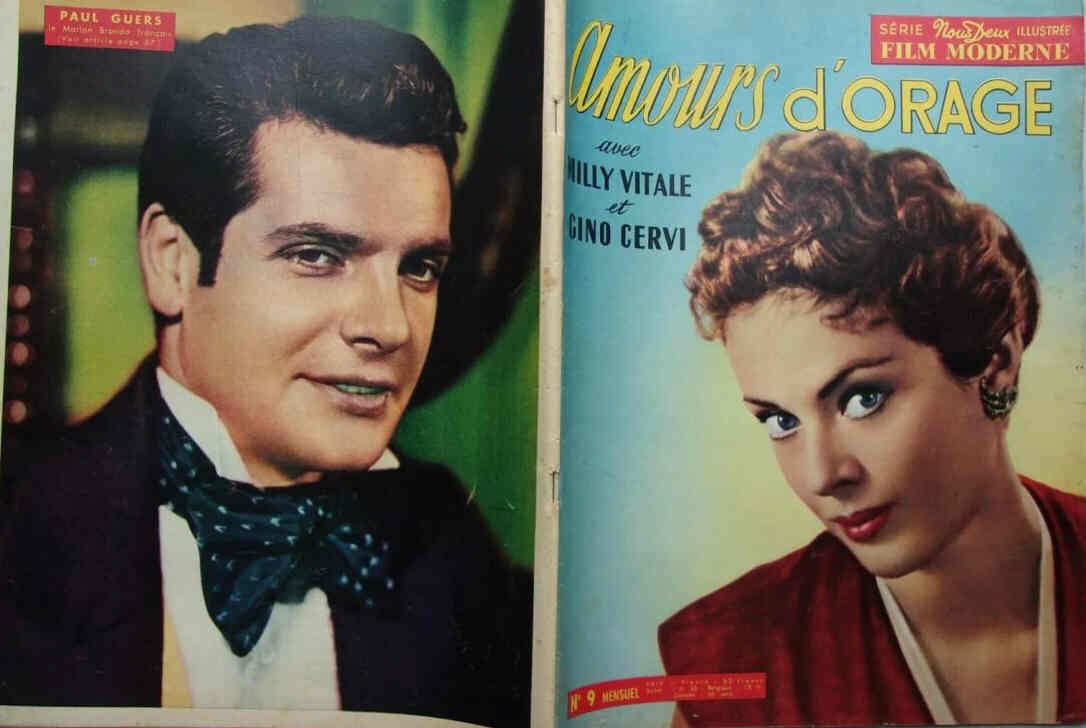 NOUS DEUX FILM MODERNE magazine side cover Issue 9 August 1957