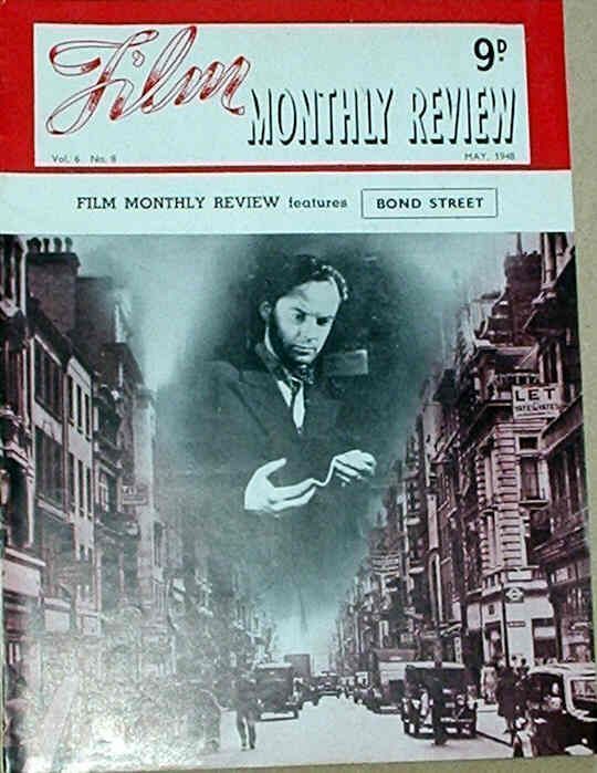 FILM MONTHLY REVIEW magazine side cover Vol 6 # 8 - May 1948