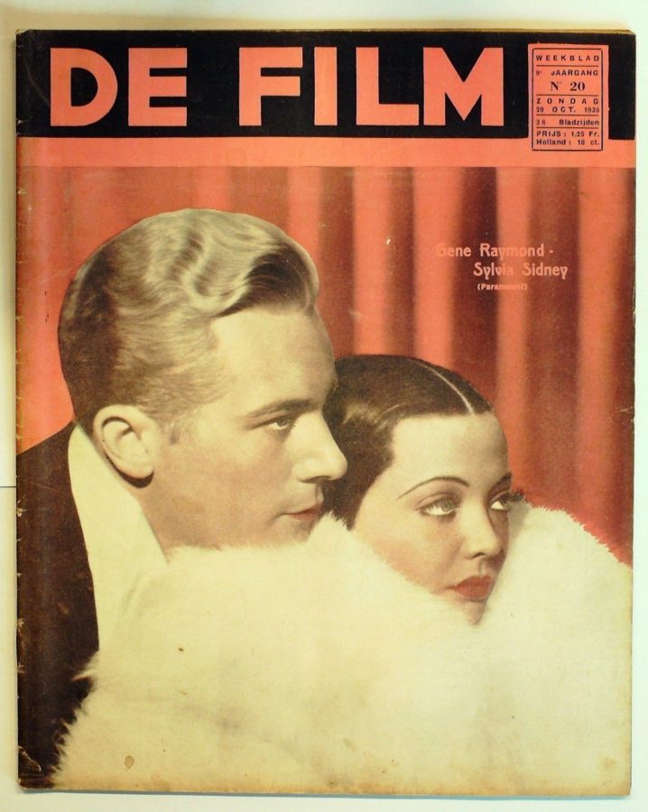 DE FILM magazine side cover 20 October 1935