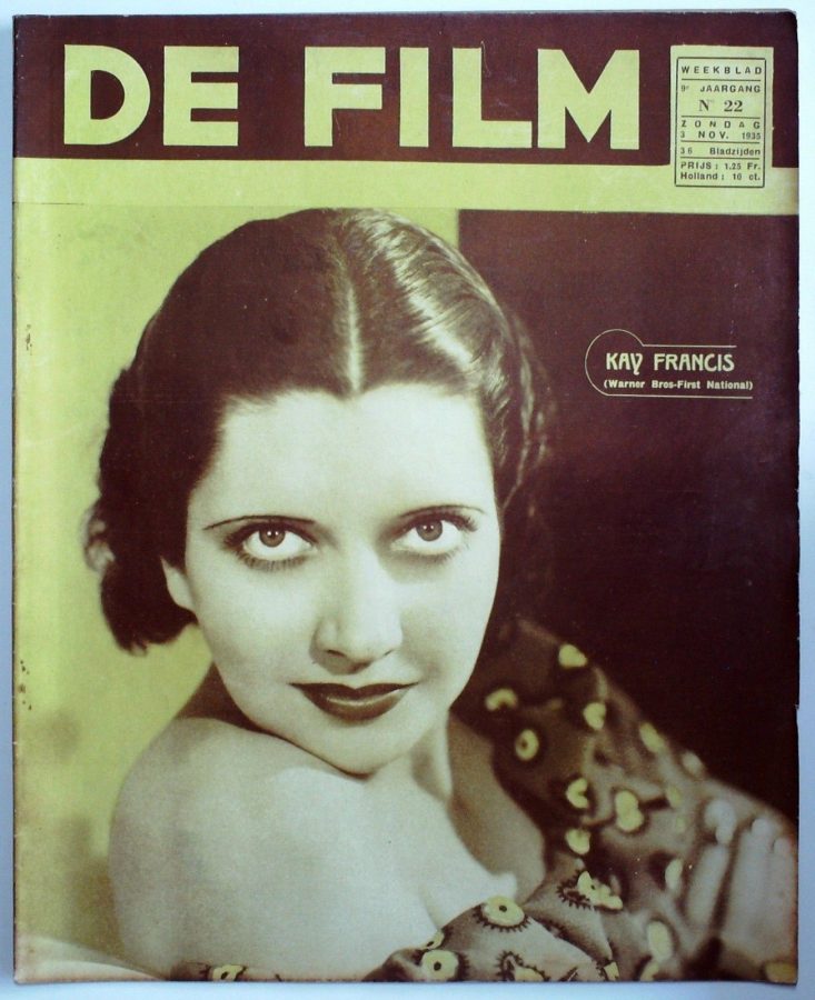 DE FILM magazine side cover 3 November 1935