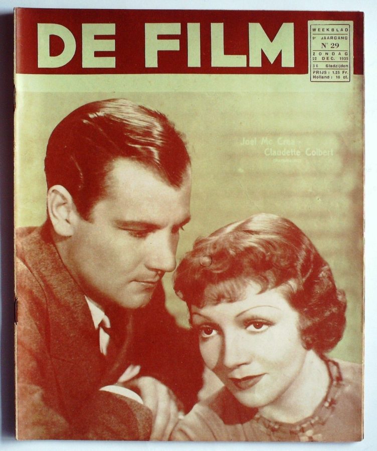 DE FILM magazine side cover 22 December 1935