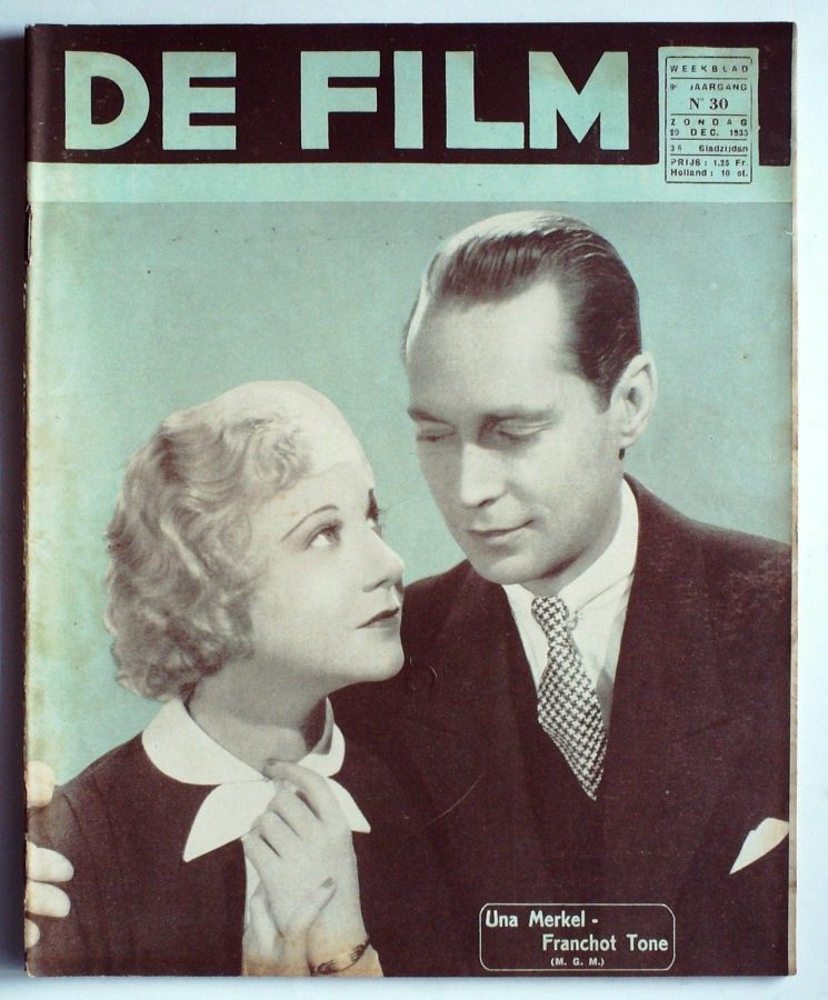 DE FILM magazine side cover 29 December 1935