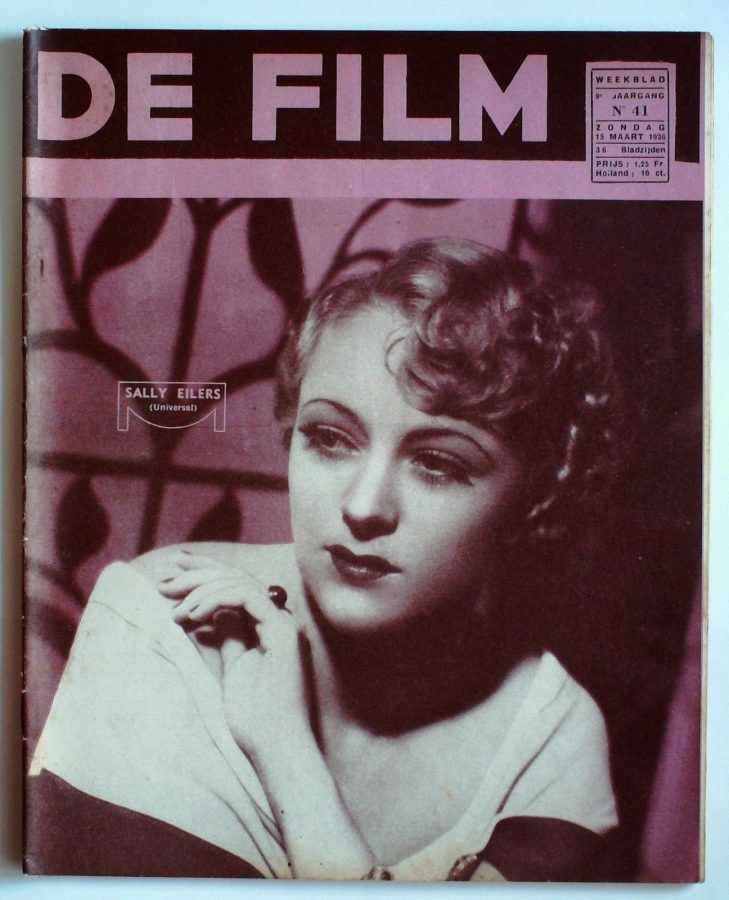 DE FILM magazine side cover 15 March 1936