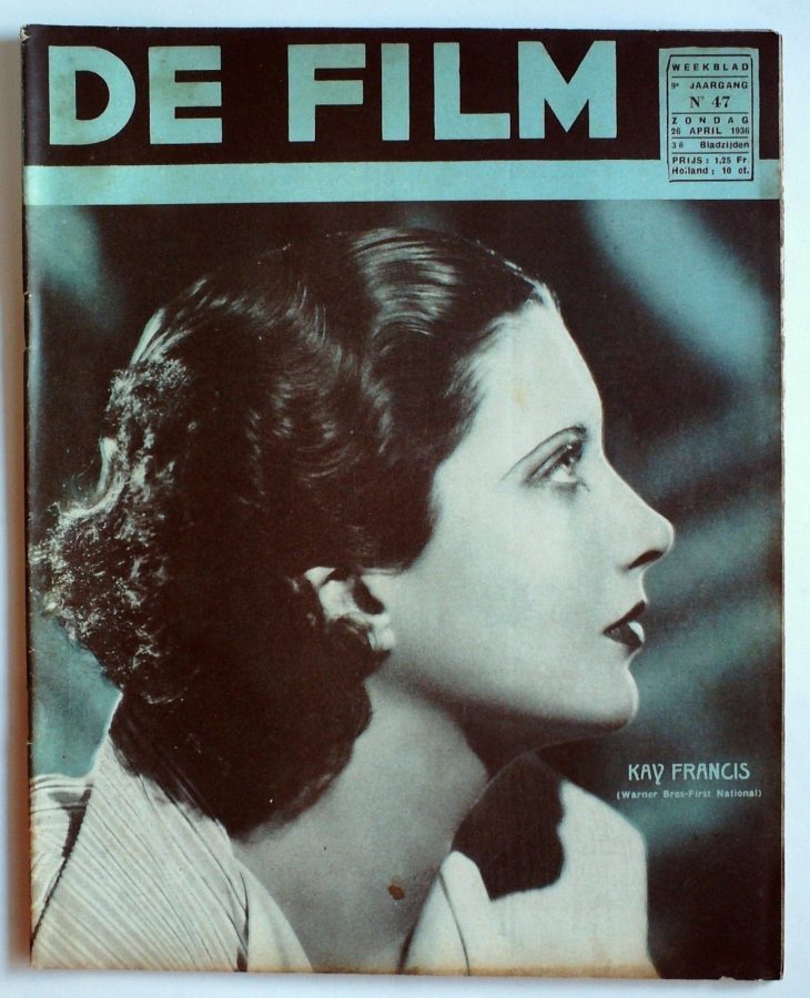 DE FILM magazine side cover 26 April 1936