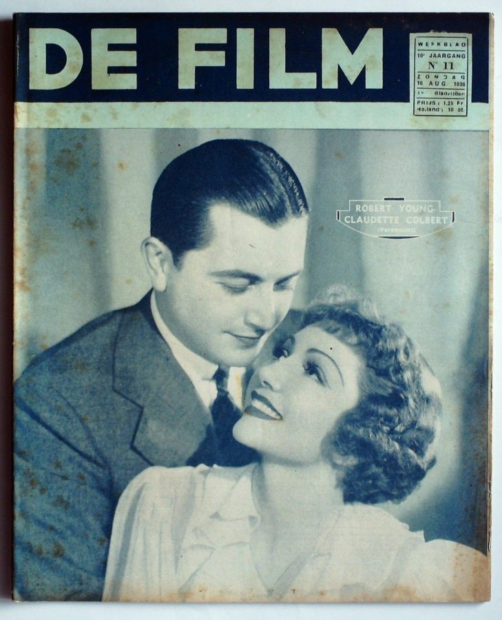 DE FILM magazine side cover 16 August 1936
