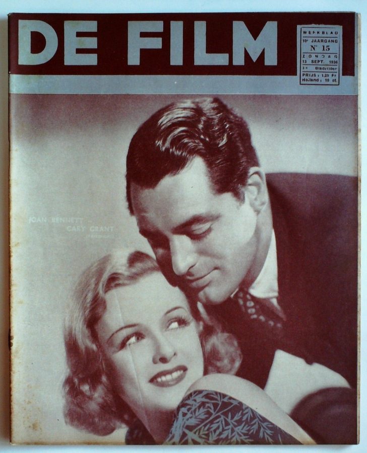 DE FILM magazine side cover 13 September 1936