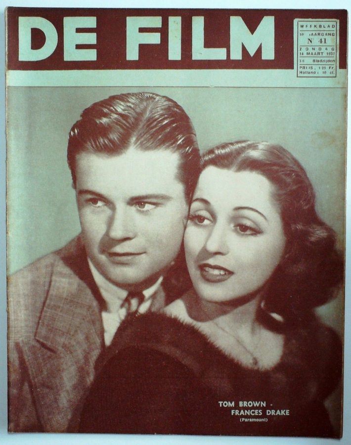 DE FILM magazine side cover 14 March 1937