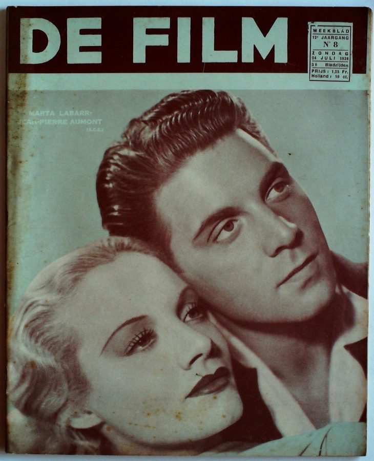 DE FILM magazine side cover 24 July 1938