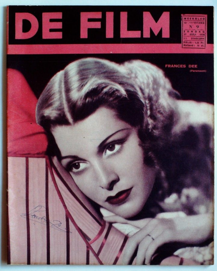 DE FILM magazine side cover 31 July 1938