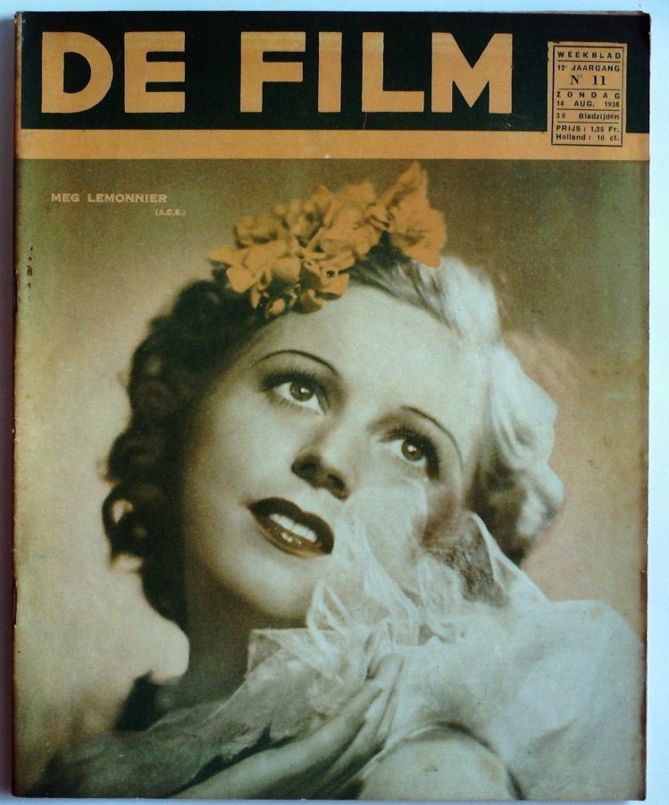 DE FILM magazine side cover 14 August 1938