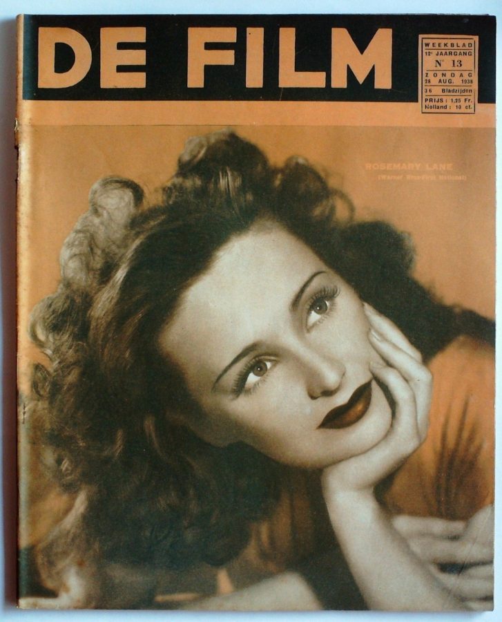 DE FILM magazine side cover 28 August 1938