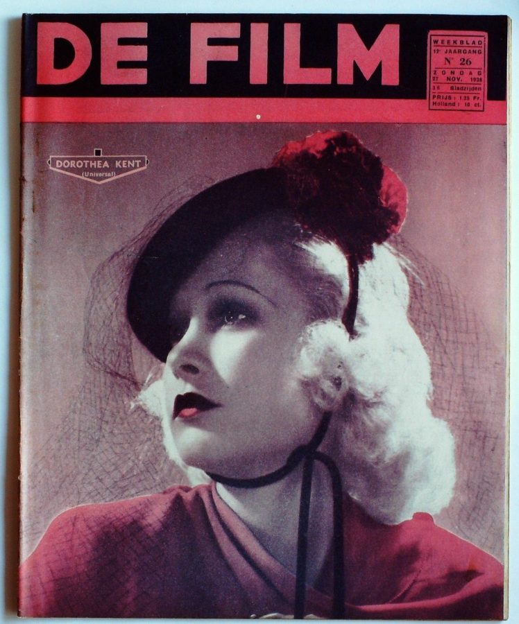 DE FILM magazine side cover 27 November 1938