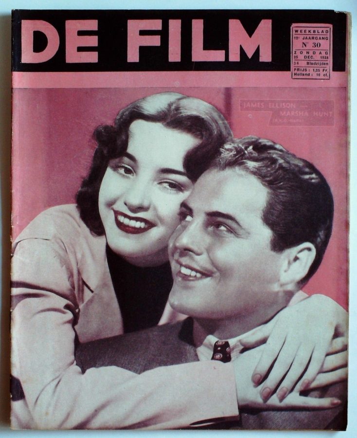 DE FILM magazine side cover 25 December 1938