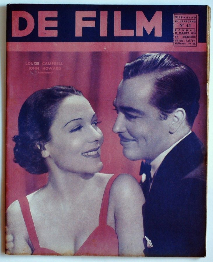 DE FILM magazine side cover 12 March 1939