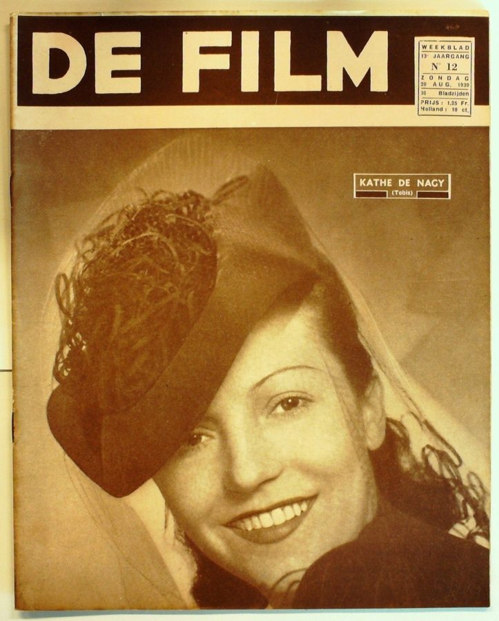 DE FILM magazine side cover 20 August 1939