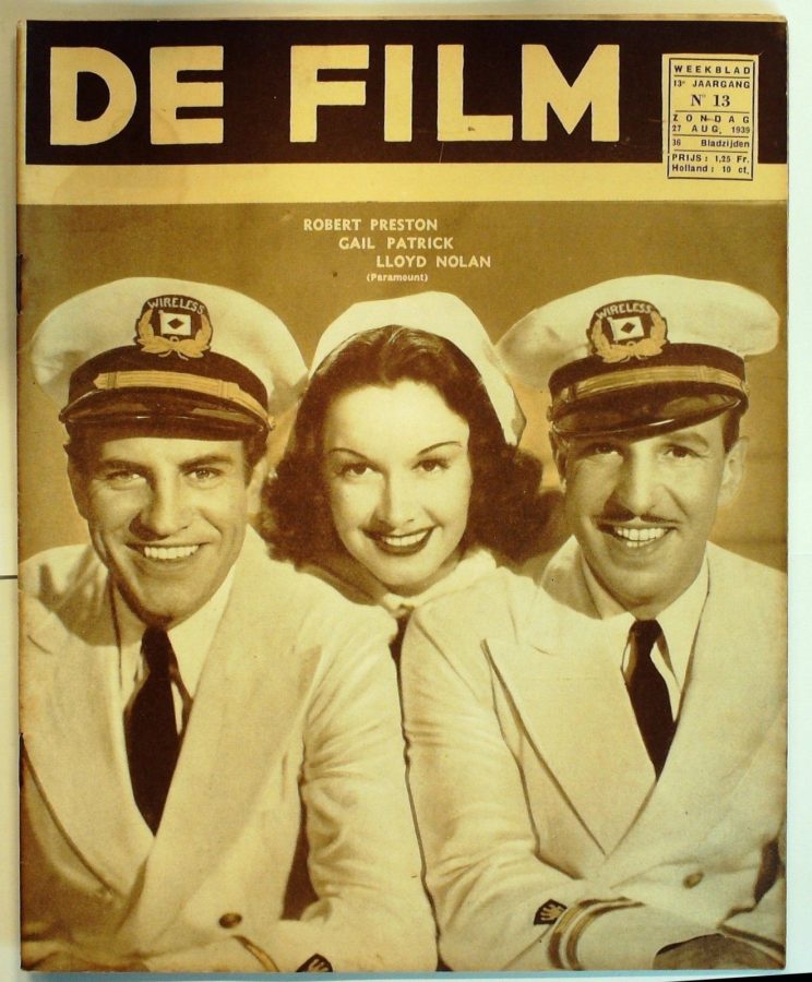 DE FILM magazine side cover 27 August 1939