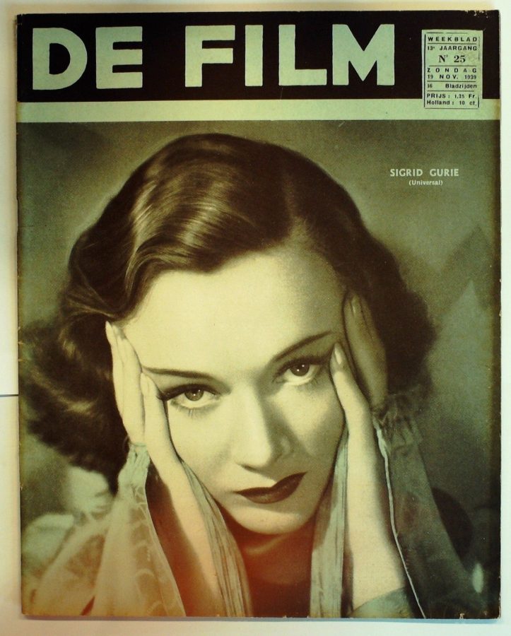 DE FILM magazine side cover 19 November 1939