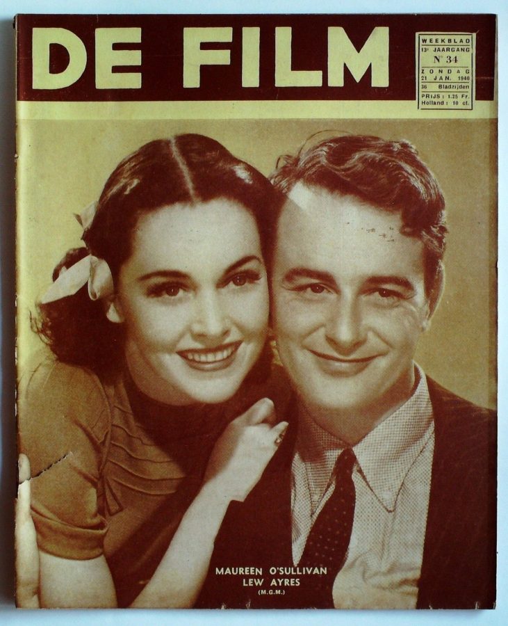 DE FILM magazine side cover 21 January 1940