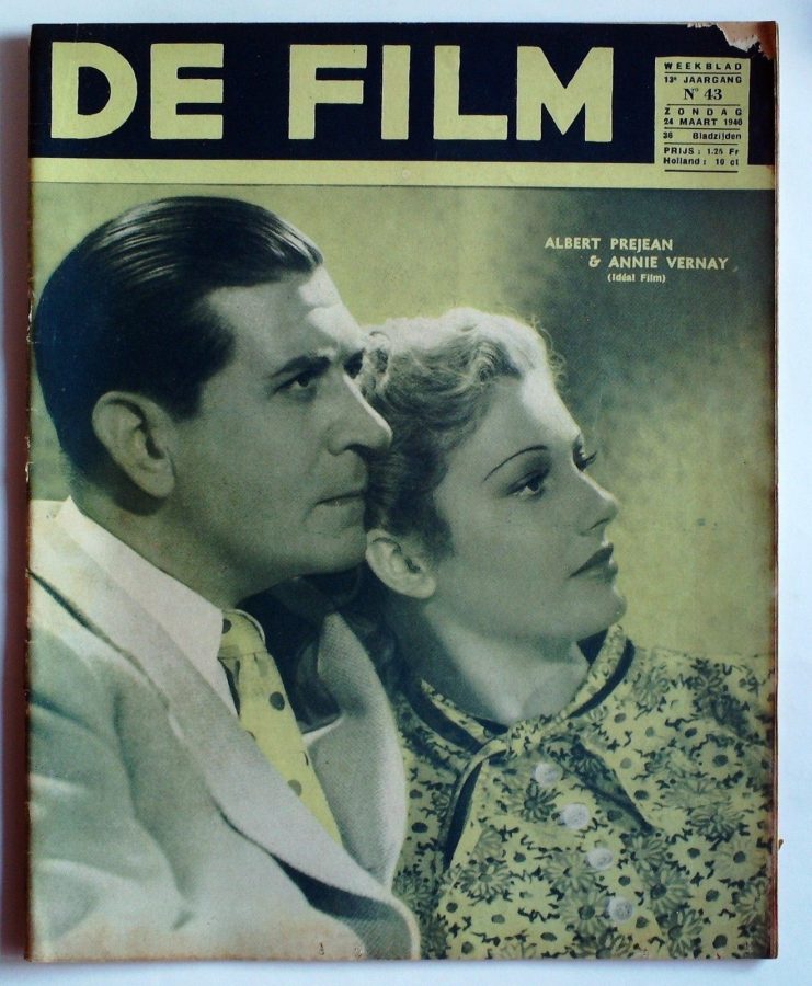 DE FILM magazine side cover 24 March 1940