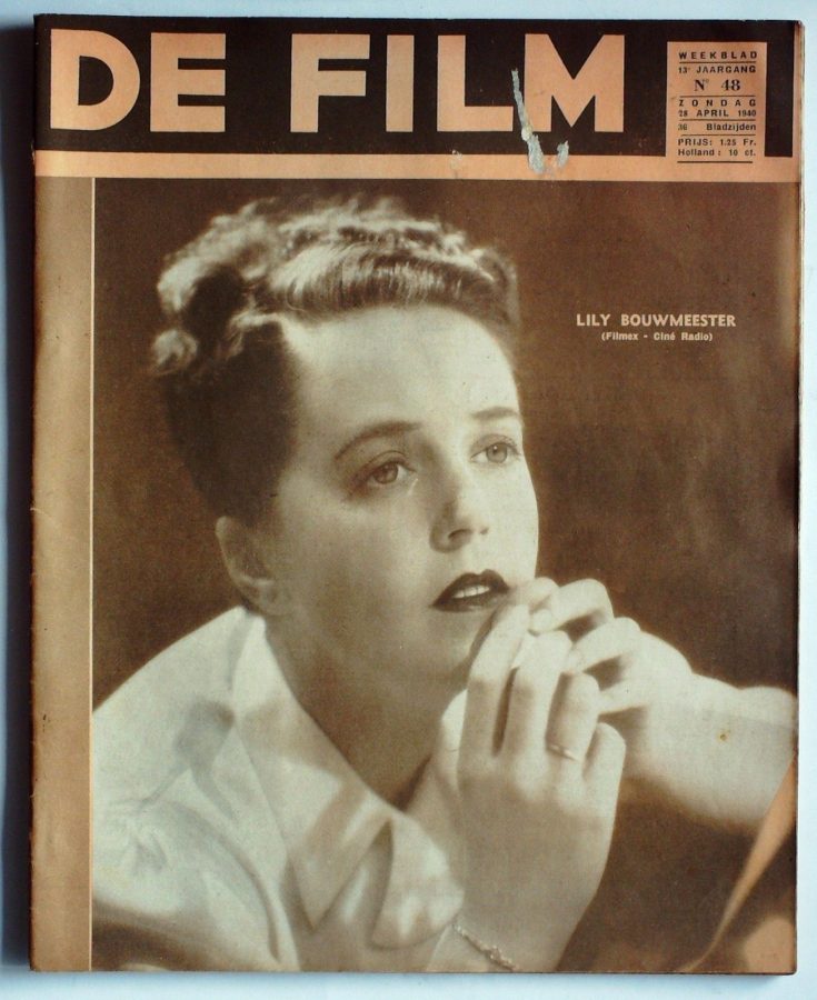DE FILM magazine side cover 28 April 1940