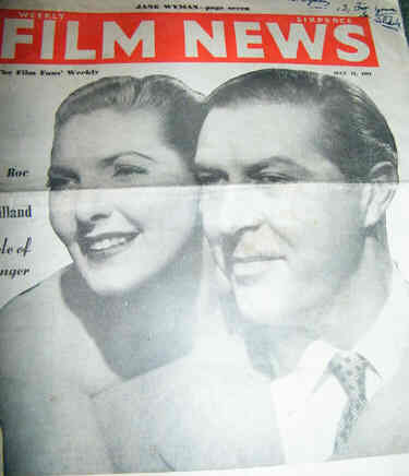 WEEKLY FILM NEWS/FILM NEWS magazine side cover 26 May 1951