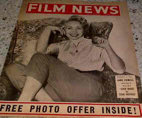 WEEKLY FILM NEWS/FILM NEWS magazine side cover 4 December 1954