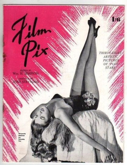FILM PIX magazine side cover Marguerite Chapman 1947