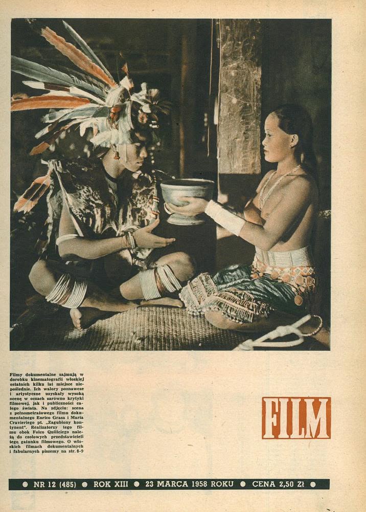 FILM (Po) magazine side cover Issue 12 23 March 1958