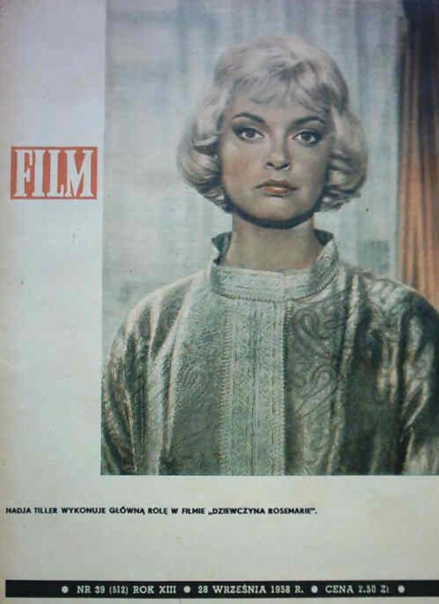 FILM (Po) magazine side cover Issue 39 28 September 1958