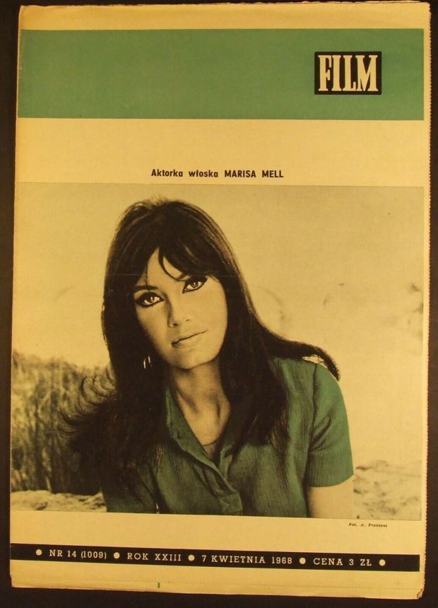 FILM (Po) magazine side cover Issue 14 7 April 1968