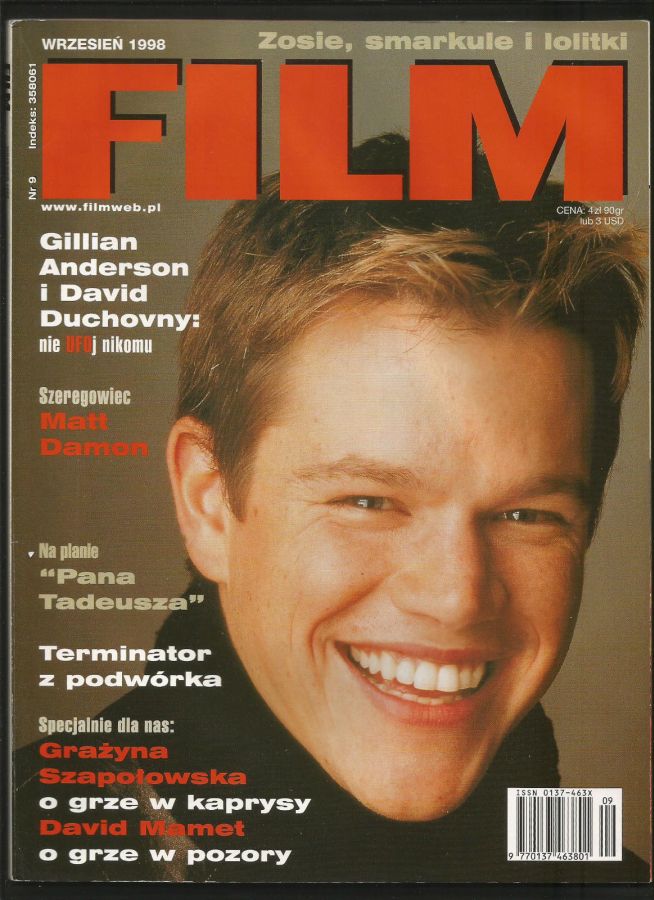 FILM (Po) magazine side cover September 1998