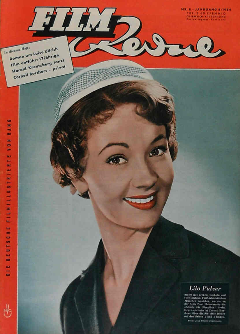 FILM REVUE magazine side cover Issue 8 6 April 1954