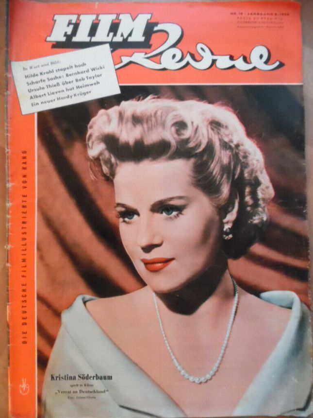 FILM REVUE magazine side cover Issue 18 24 August 1954