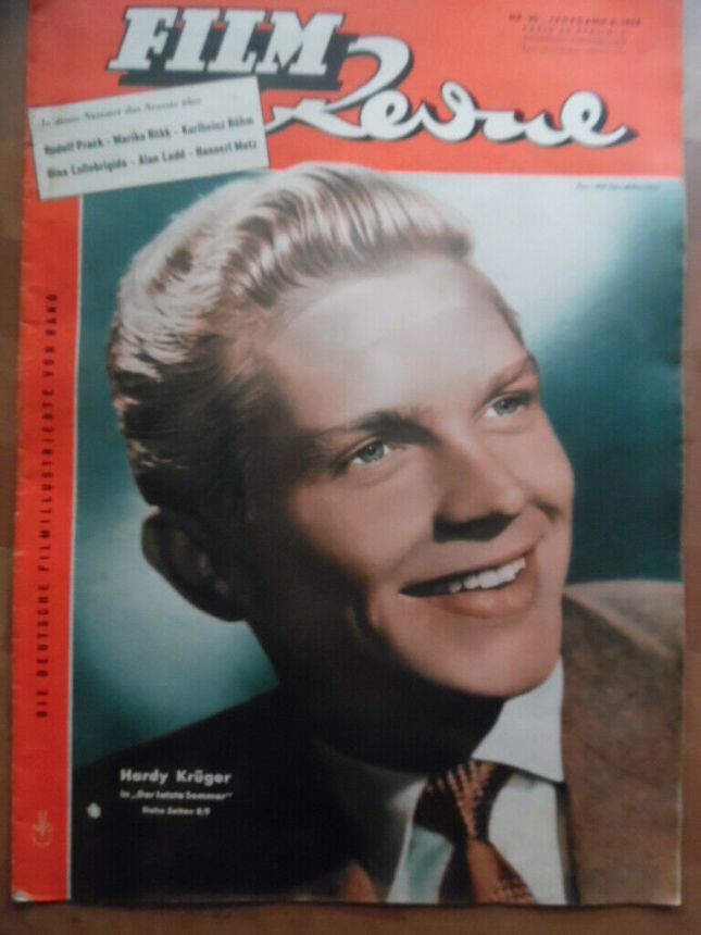 FILM REVUE magazine side cover Issue 20 21 September 1954