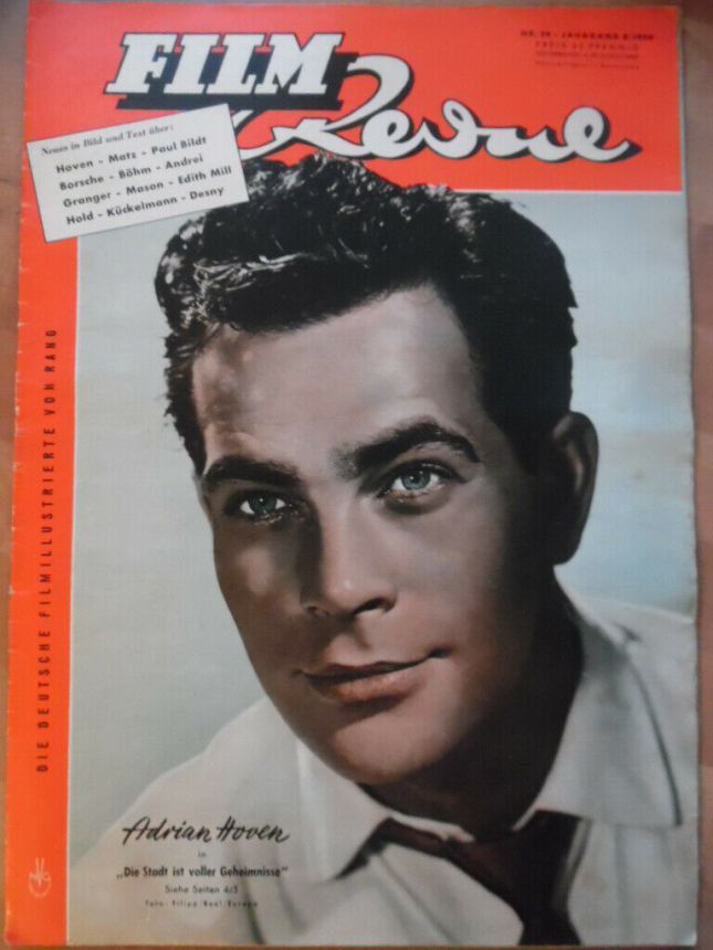 FILM REVUE magazine side cover Issue 24 16 November 1954