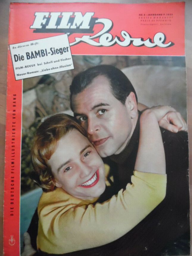 FILM REVUE magazine side cover Issue 6 8 March 1955