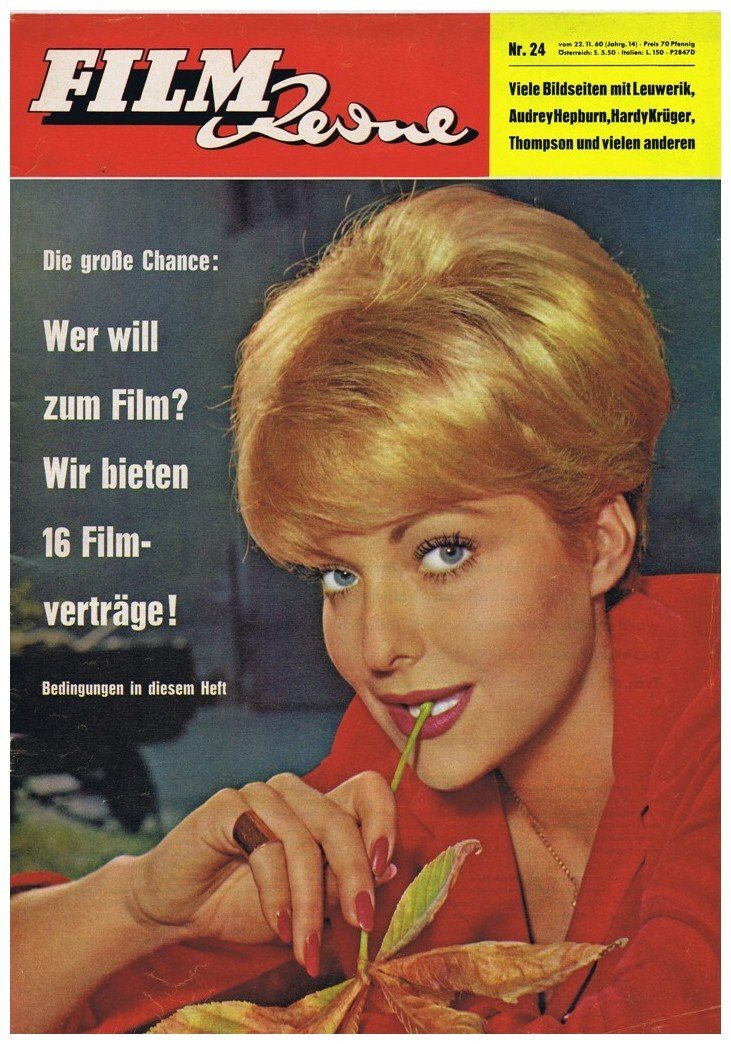 FILM REVUE magazine side cover Issue 24 22 November 1960