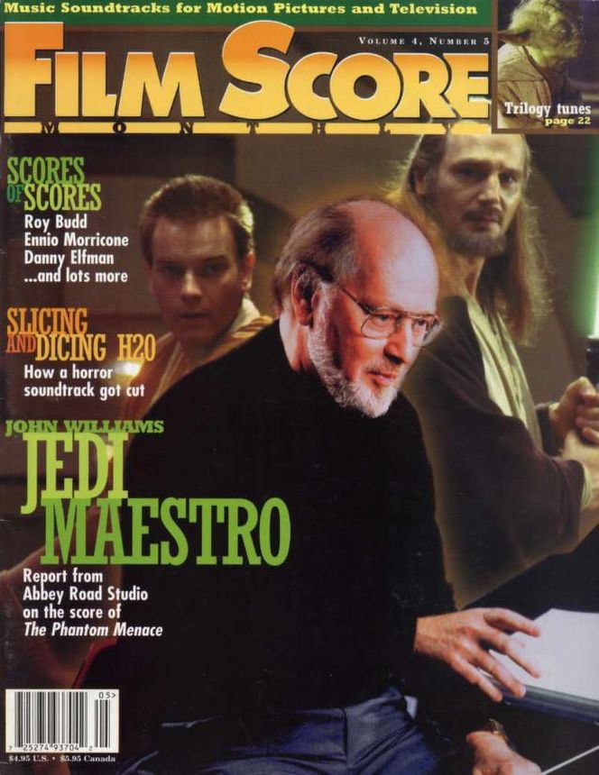 FILM SCORE MONTHLY magazine side cover Issue 102  Vol 4 # 5 June 1999