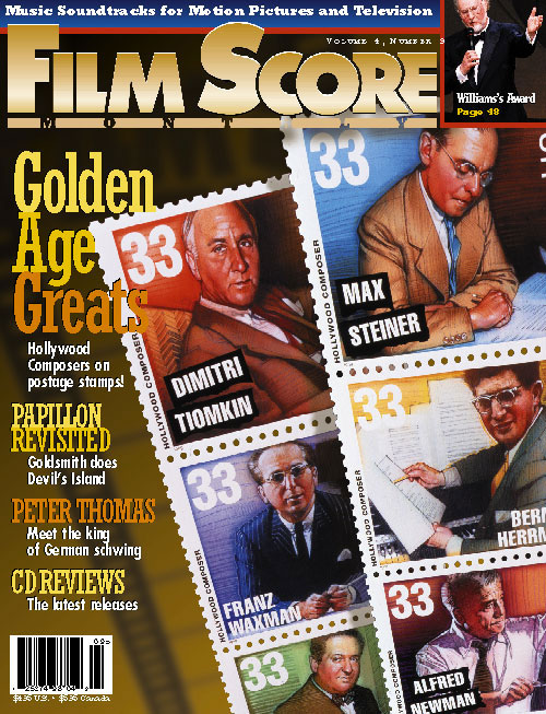 FILM SCORE MONTHLY magazine side cover Issue 106  Vol 4 # 9 November 1999