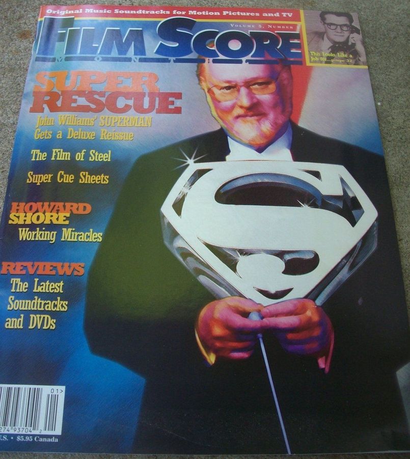 FILM SCORE MONTHLY magazine side cover Issue 108  Vol 5 # 1 January 2000