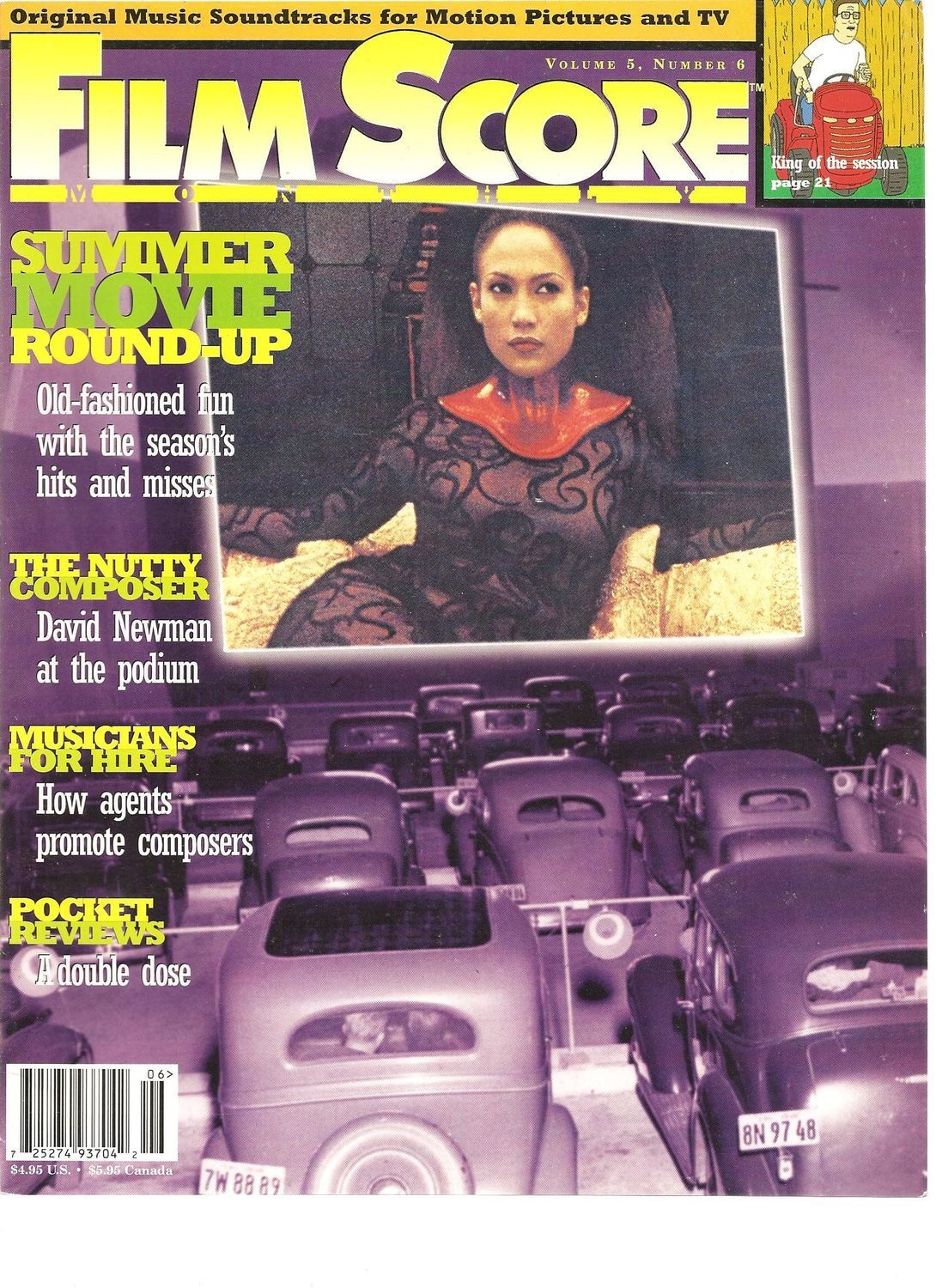 FILM SCORE MONTHLY magazine side cover Issue 113  Vol 5 # 6 July 2000