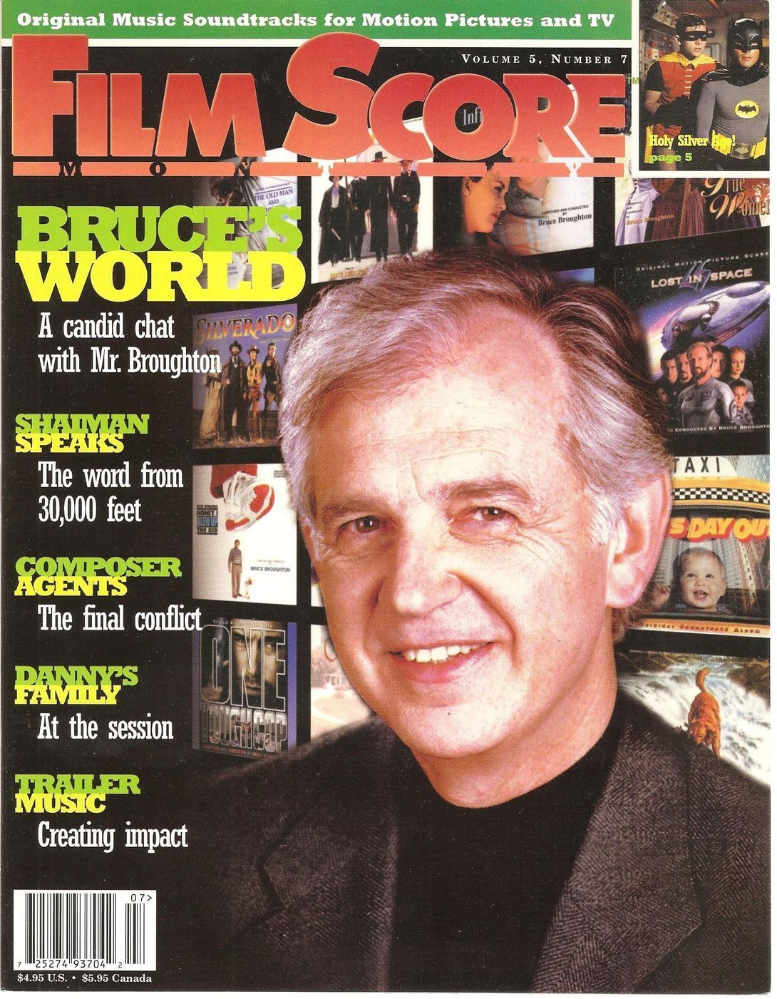 FILM SCORE MONTHLY magazine side cover Issue 114  Vol 5 # 7 August 2000