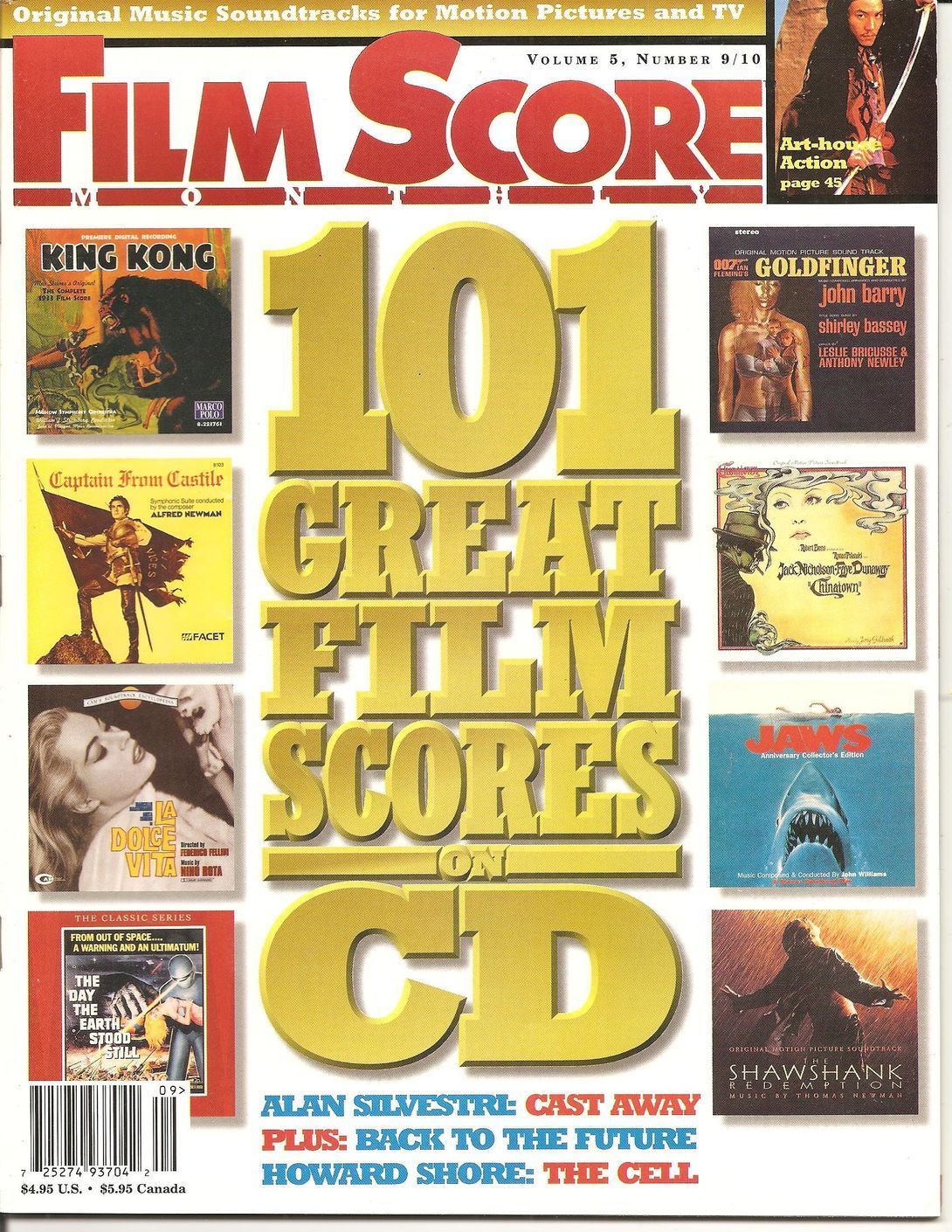 FILM SCORE MONTHLY magazine side cover Issue 116/117  Vol 5 # 9/10 November/December 2000