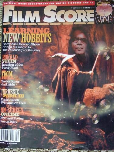 FILM SCORE MONTHLY magazine side cover Issue 126 Vol 6 # 9 November 2001