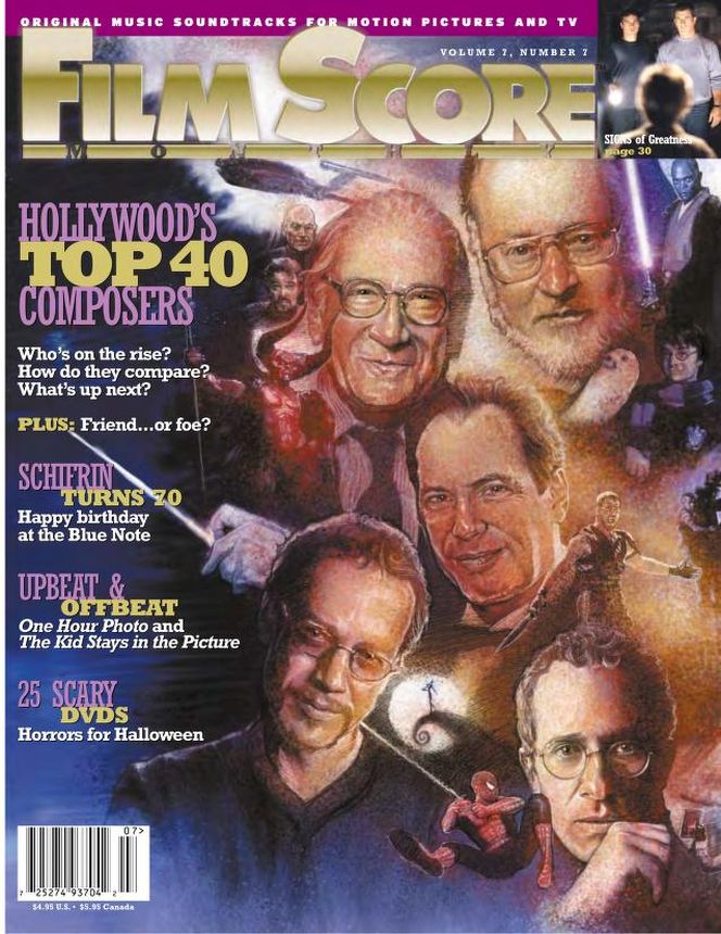FILM SCORE MONTHLY magazine side cover Issue 134 Vol 7 # 7 September 2002